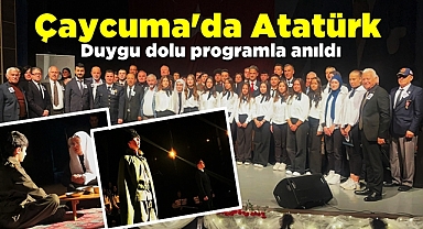 Çaycuma'da Atatürk duygu dolu programla anıldı