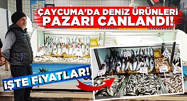 Çaycuma'da deniz ürünleri pazarı canlandı! İşte fiyatlar!