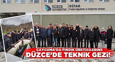 Çaycuma'da fındık üreticilerine Düzce'de teknik gezi!
