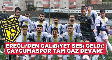 Ereğli'den galibiyet sesi geldi! Çaycumaspor tam gaz!