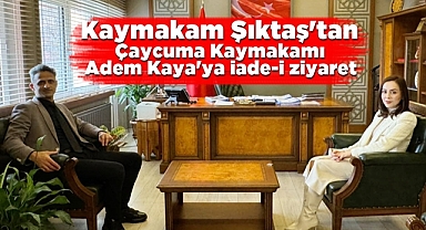 Kaymakam Şıktaş'tan Çaycuma Kaymakamı Adem Kaya'ya iade-i ziyaret