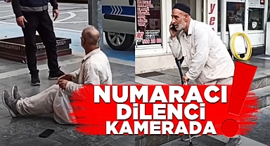 Numaracı dilenci kamerada!