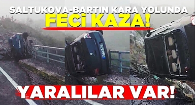 Saltukova-Bartın kara yolunda feci kaza! Yaralılar var!