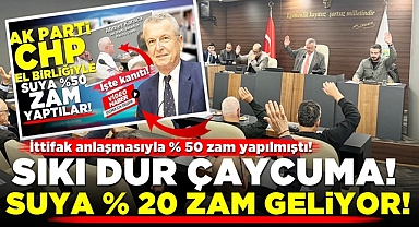 Sıkı dur Çaycuma! Suya %20 zam geliyor!
