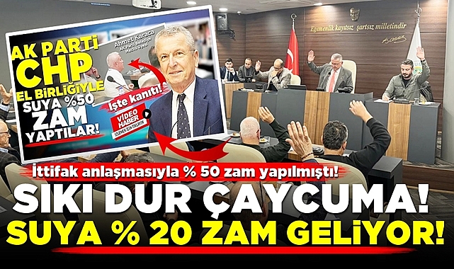 Sıkı dur Çaycuma! Suya %20 zam geliyor!