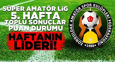 Süper Amatör Lig 5. hafta toplu sonuçlar, puan durumu: Haftanın lideri!