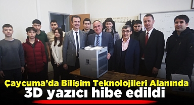 Çaycuma’da Bilişim Teknolojileri alanında 3D yazıcı hibe edildi