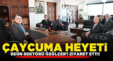 Çaycuma heyeti BEÜN Rektörü Özölçer'i ziyaret etti