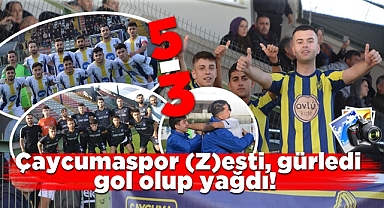 Çaycumaspor (Z)esti, gürledi, gol olup yağdı: 5-3