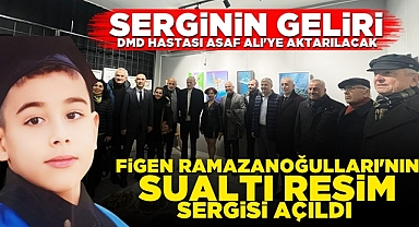 Figen Ramazanoğulları'nın sualtı resim sergisi açıldı! Serginin geliri Asaf Ali'nin...