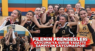 Filenin prensesleri Çaycuma'ya gurur yaşattı! Şampiyon Çaycumaspor!