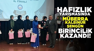 Hafızlık yarışmasında Müberra Kalbinur Şengün birincilik kazandı!