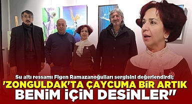 Su altı ressamı Figen Ramazanoğulları; 