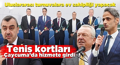 Uluslararası turnuvalara ev sahipliği yapacak tenis kortları Çaycuma'da hizmete girdi