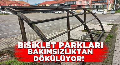 Bisiklet parkları bakımsızlıktan dökülüyor!