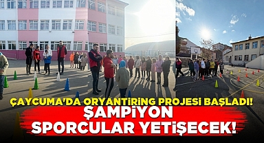 Çaycuma'da Oryantiring projesi başladı