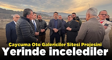 Çaycuma Oto Galericiler Sitesi Projesi yerinde incelediler