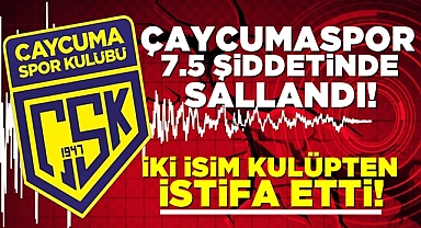 Çaycumaspor 7.5 şiddetinde sallandı! İki isim kulüpten istifa etti!