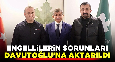 Engellilerin sorunları Davutoğlu'na aktarıldı