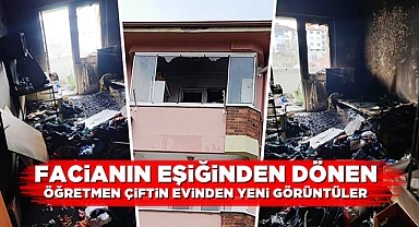 Facianın eşiğinden dönen öğretmen çiftin evinden yeni görüntüler!