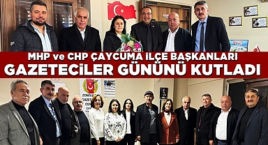 MHP ve CHP İlçe başkanları gazeteciler gününü kutladı