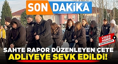 Sahte rapor düzenleyen çete adliyeye sevk edildi!