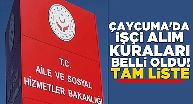 Çaycuma'da işçi alım kuraları belli oldu! Tam liste!