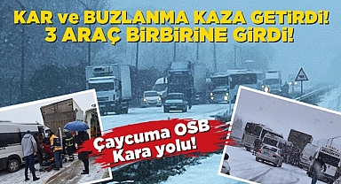 Çaycuma OSB yolunda zincirleme kaza! 3 araç birbirine girdi!