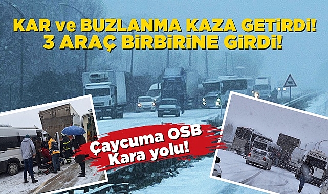 Çaycuma OSB yolunda zincirleme kaza! 3 araç birbirine girdi!