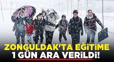 Zonguldak'ta eğitime 1 gün ara verildi!
