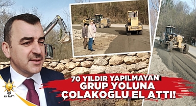 70 yıldır yapılmayan grup yoluna Çolakoğlu el attı!