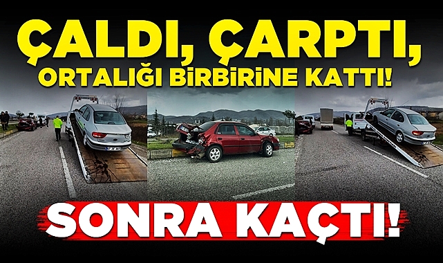Çaldı, çarptı, ortalığı birbirine kattı! Sonra kaçtı!