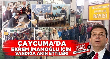 Çaycuma'da Ekrem İmamoğlu için sandığa akın ettiler!