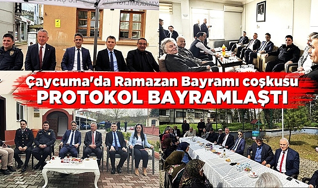 Çaycuma'da Ramazan Bayramı coşkusu! Protokol bayramlaştı