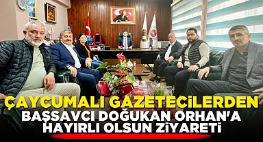 Çaycumalı gazetecilerden başsavcı Doğukan Orhan'a 'Hayırlı olsun' ziyareti