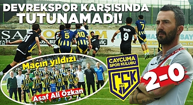 Çaycumaspor Devrekspor karşısına tutunamadı! Maçın yıldızı Asaf Ali Özkan