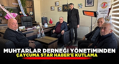 Muhtarlar Derneği yönetiminden Çaycuma Star Haber'e kutlama