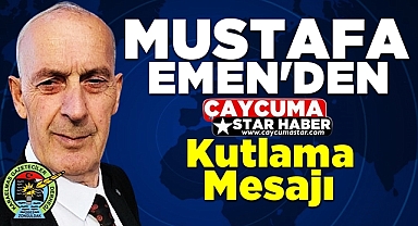 Mustafa Emen'den Çaycuma Star Haber'e kutlama mesajı
