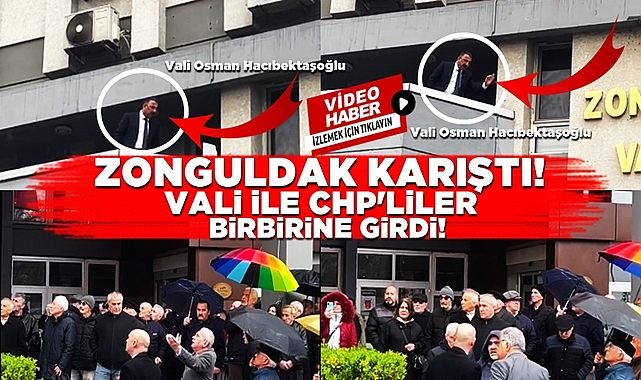 Zonguldak karıştı! Vali ile CHP'liler birbirine girdi!