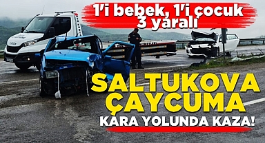 Saltukova-Çaycuma kara yolunda kaza: 3 yaralı