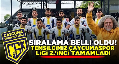 Sıralama belli oldu! Temsilcimiz Çaycumaspor ligi 2.'inci tamamladı