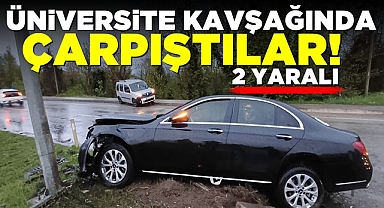 Üniversite kavşağında çarpıştılar: 2 yaralı