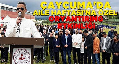 Çaycuma'da 'Aile Haftası'na özel oryantiring etkinliği