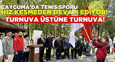 Çaycuma'da tenis sporu hız kesmeden devam ediyor