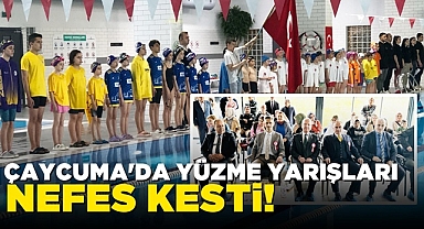 Çaycuma'da yüzme yarışları nefes kesti!