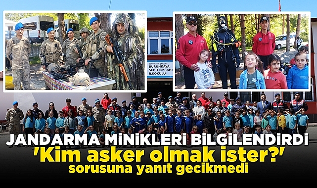 Jandarma minikleri bilgilendirdi: 'Kim asker olmak ister?' sorusuna yanıt gecikmedi