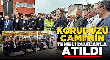 Korudüzü caminin temeli dualarla atıldı