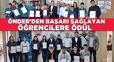ÖNDER'den başarı sağlayan öğrencilere ödül