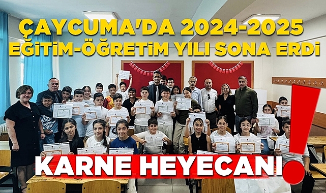 Çaycuma'da karne heyecanı!