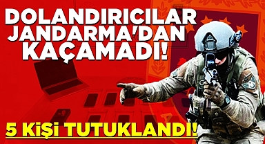 Dolandırıcılar jandarmadan kaçamadı: 5 kişi tutuklandı!